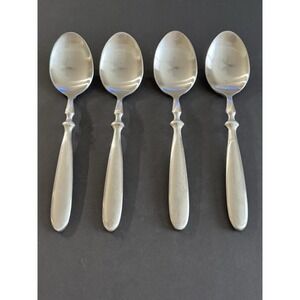 Hampton Silversmith Bistro Satin Dinner Soup Spoons 7 7/8" Set of 4 Replacement